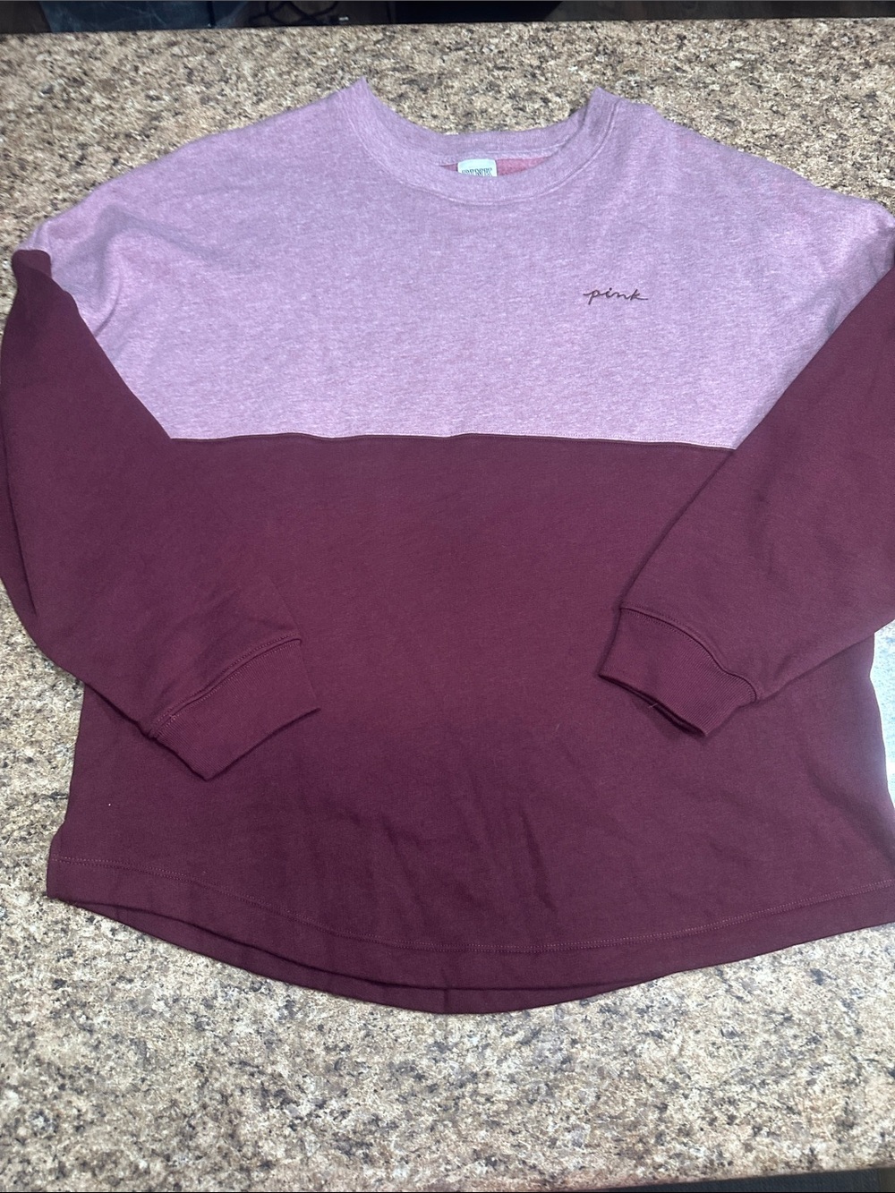 NWOT PINK Victoria Secret Varsity Sweatshirt Medium NEVER WORN